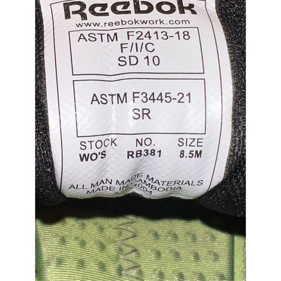 Reebok Nano X1 Adventure Athletic Safety Work Shoes Womens 8.5M RB381 black - Picture 7 of 7